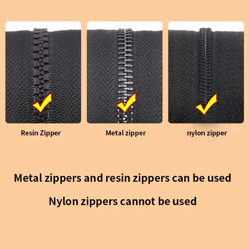 5PC Universal Zipper Repair Kit Quick Instant Detachable Zip Head Replacement Zipper Slider Pull DIY for Jacket Bag Coat