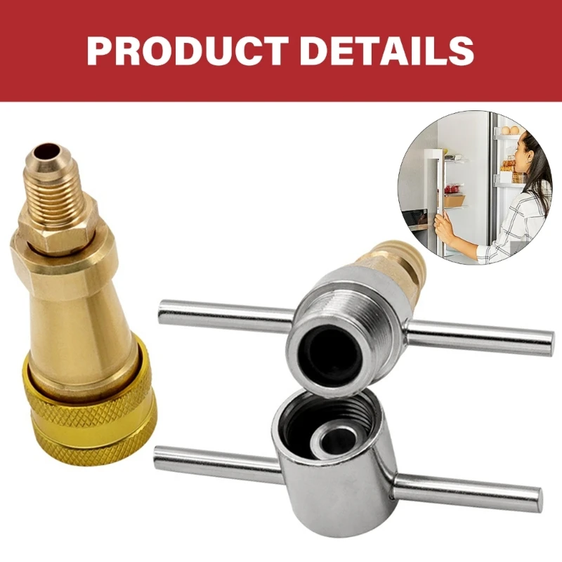 Fridge Refrigerants Refill Adapter Quick Coupling Accessory for Refrigerants