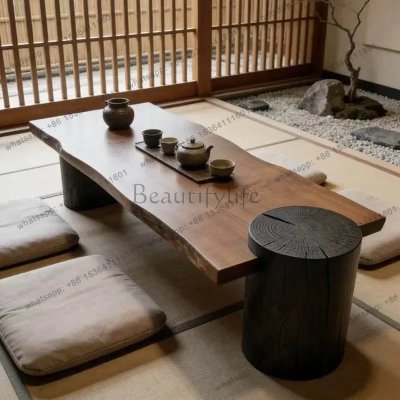 Wooden Large Size Coffee Table Irregular Irregular Clear Minimalist Save Space Side Table Creative Mesas Bajas