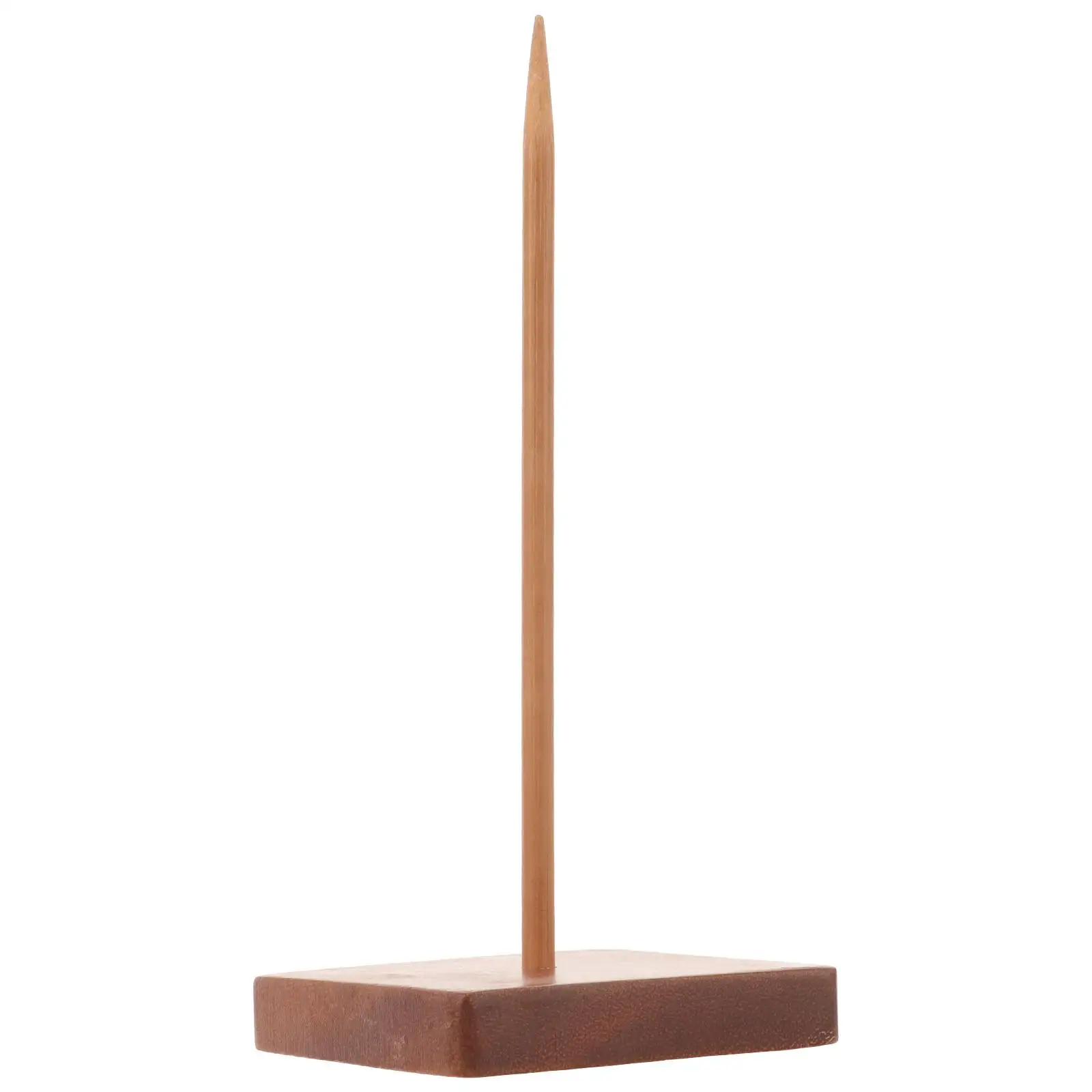 

Walnut Ticket Insert Holder Sturdy Receipt Spike Wood Bill Restaurant Tabletop Memo Storage Practical Convenient