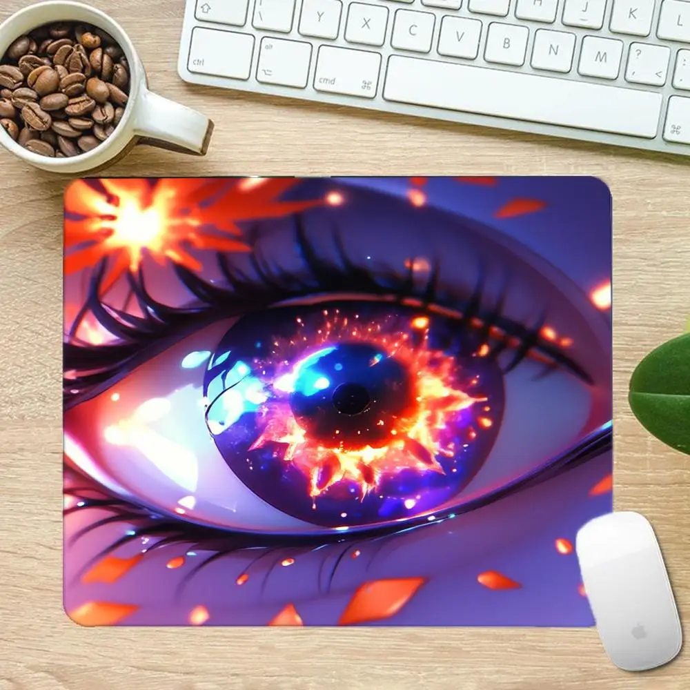 Galaxy colorful eye illustration playmat Anime bedroom learning laptop keyboard accessories anti slip desk mat