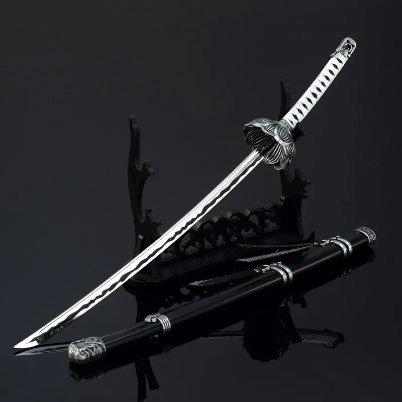 26cm Anime Mortal Blade Kusabimaru Katana Set Game Peripheral Samurai Metal Model Ornament Sword Weapon Crafts Collection Toys