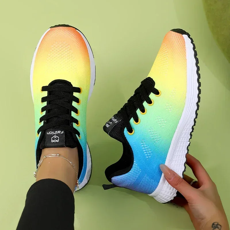 Running Shoes Women Fashion Lightweight Sneakers Women Mesh Breathable Comfortable Casual Sports Shoes Women