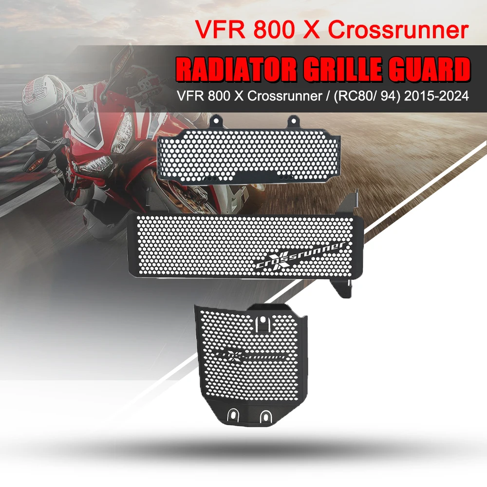 

For Honda VFR 800 X Crossrunner 2015-2023 2024 VFR800X 800X Oil Cooler Upper & Lower Radiator Grille Guard Grill Cover Protector