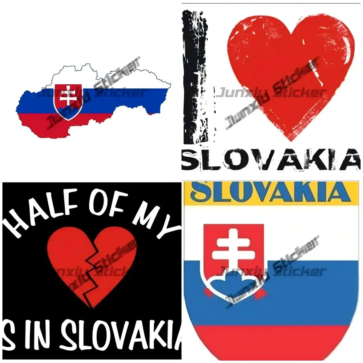 

Personality Slovakia Flag Car Sticker and Decal Motorcycle Pickup Bumper Window Trunk Accessories