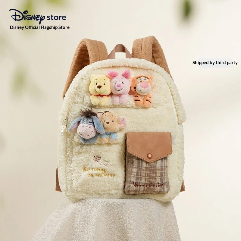 Oficjalny plecak Sherpa Zootopia z uroczą pluszową lalką, idealny dla dziewcząt, uczennic, do dojazdów do szkoły, na co dzień.