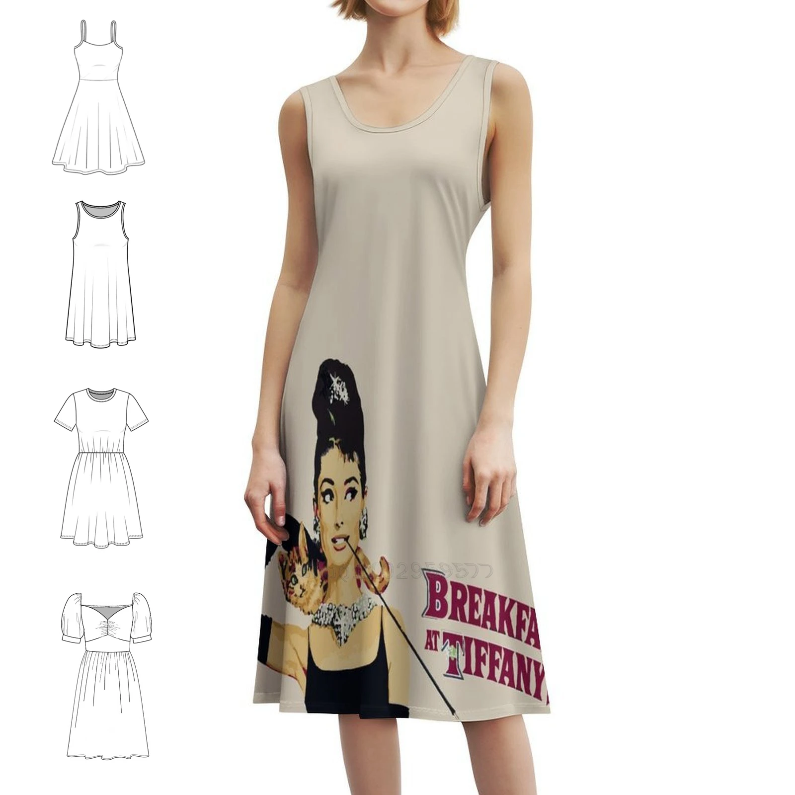 

Breakfast At | Audrey Hepburn Sweetheart Neckline Dress Elegant Summer Party Dress For Women Breakfast At Audrey Hepburn