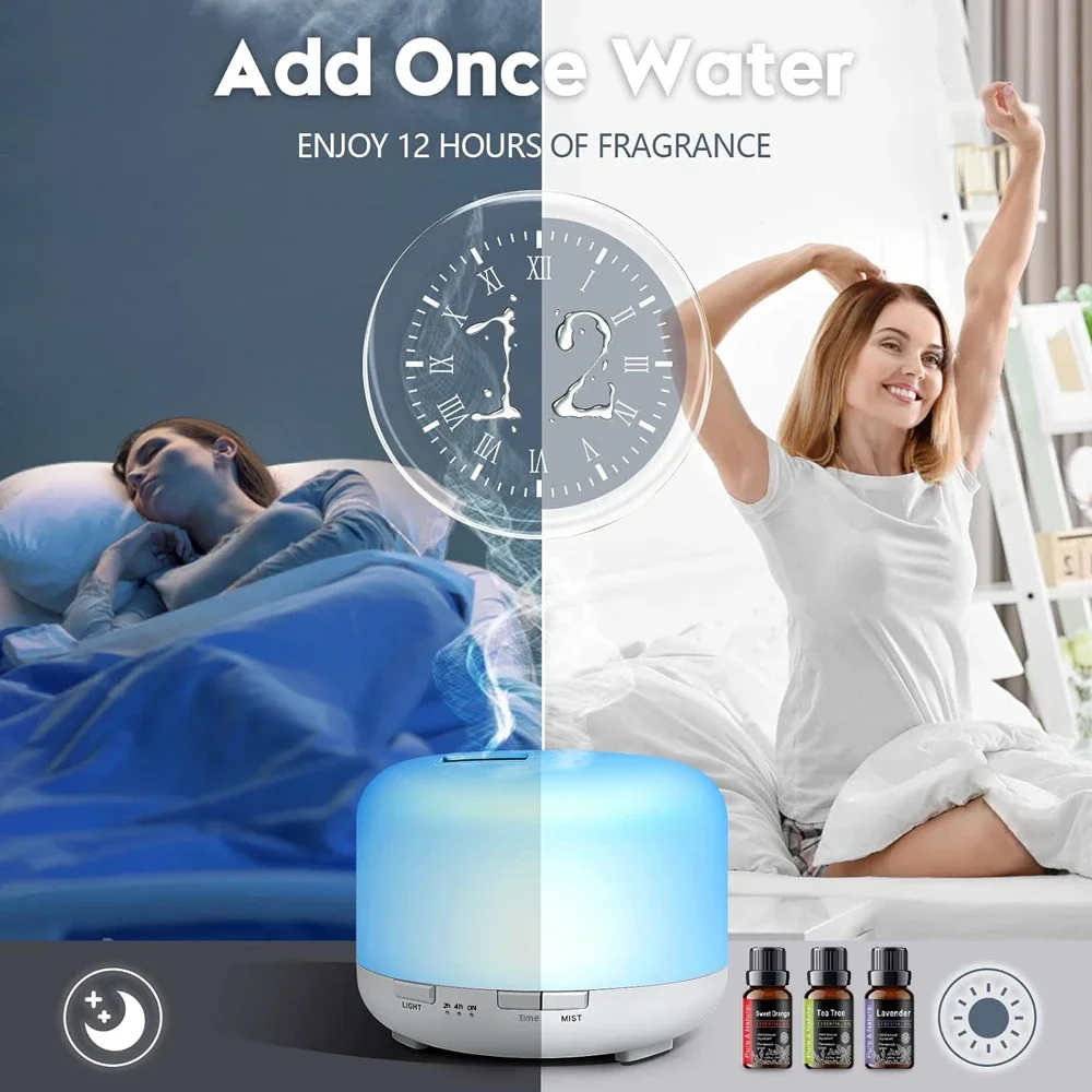 Umidificatore diffusore di oli essenziali da 300 ml con aromaterapia telecomandata