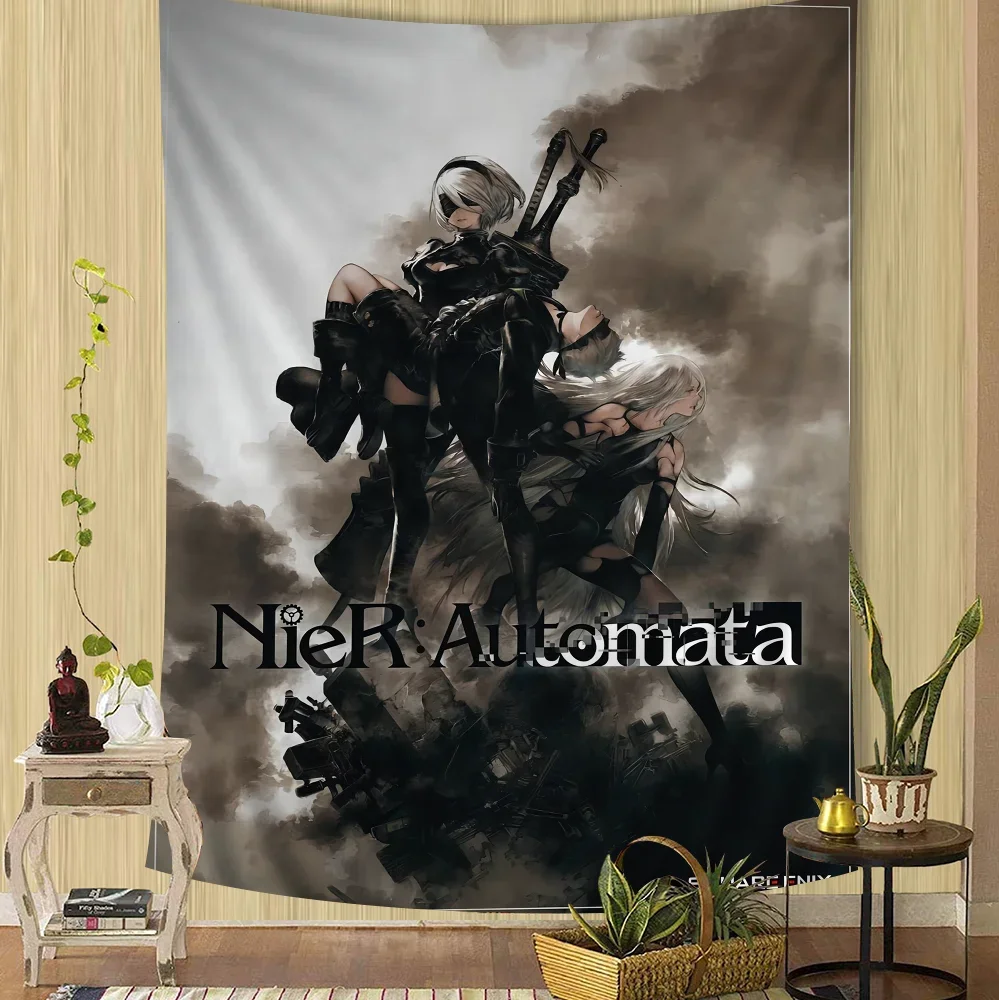 NieR Automata Cartoon Tapestry Home Decoration hippie bohemian decoration divination Home Decor