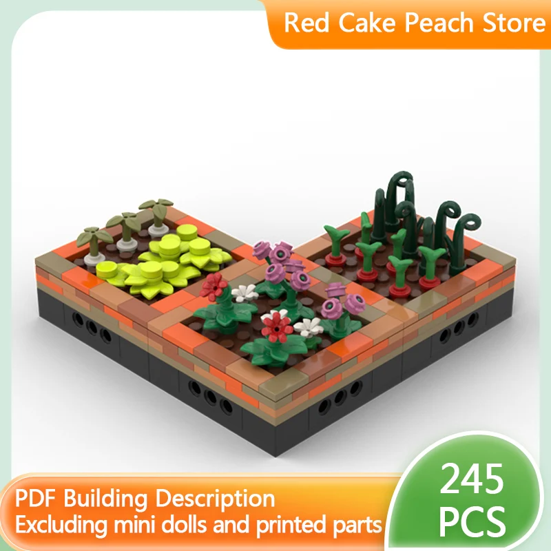 

City Street View Model MOC Building Bricks Garden Land Planting Modular Technology Children Holiday Gifts Assemble Toys Suit