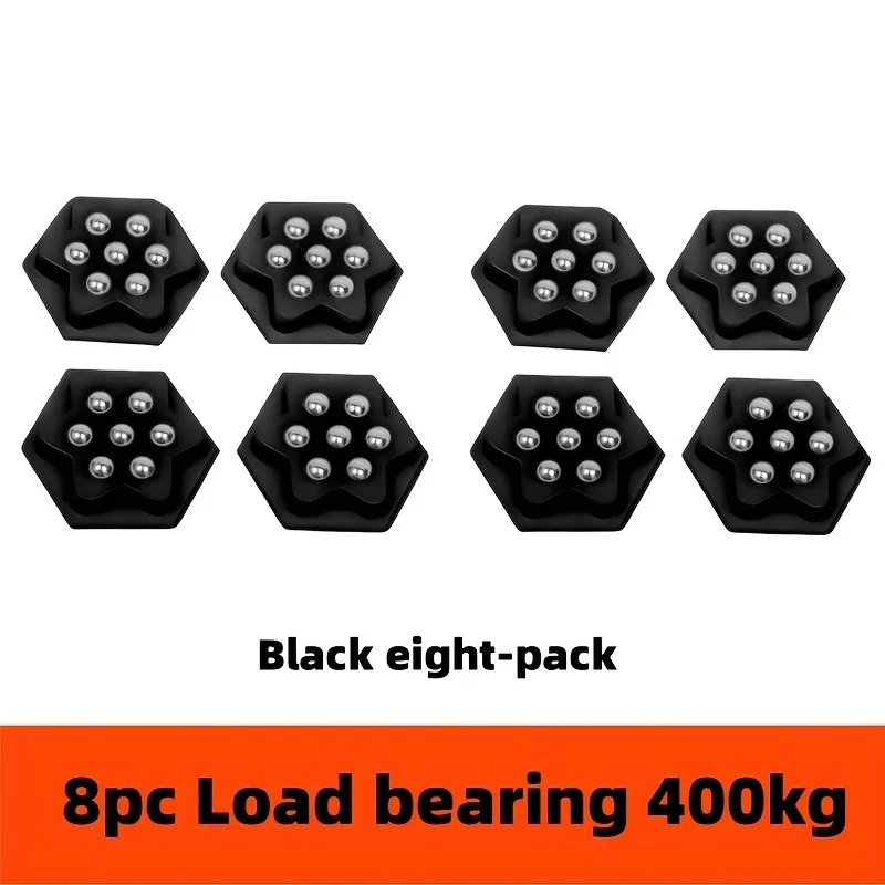 8Pcs Self Adhesive Caster Swivel Wheels Stainless Steel Universal Wheel 360° Rotation Pulley Furniture Trash Can Bottom Wheels