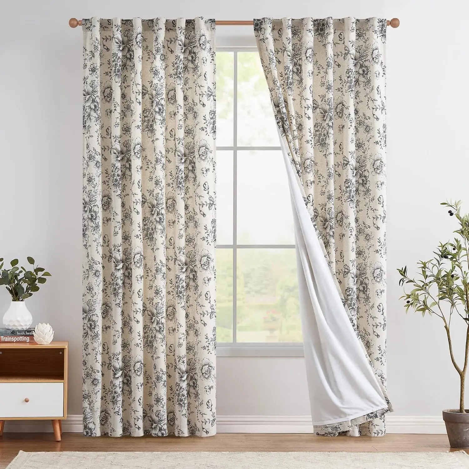 Floral Linen Lined …