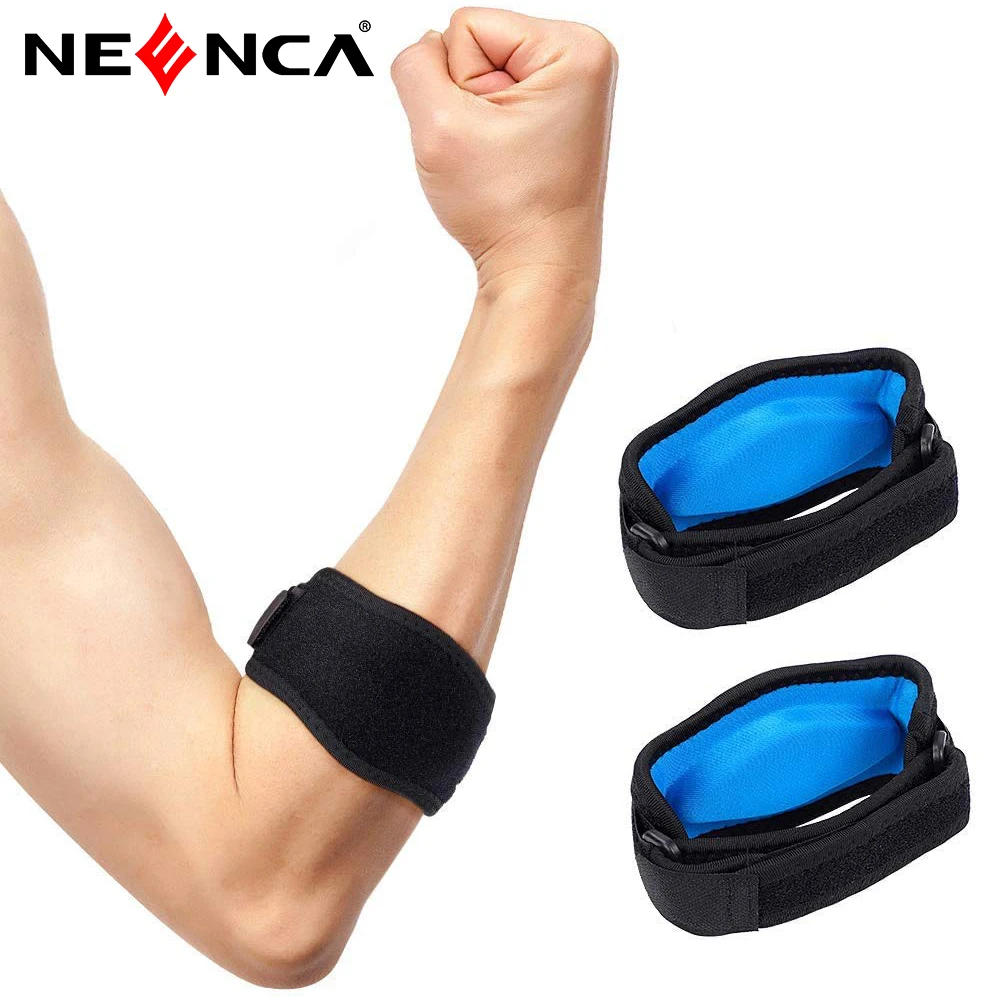 2 Pack Tennis Elbow Brace with Compression Pad Adjustable Elbow Support Forearm Band for Women and Men Tendonitis Pain Relief