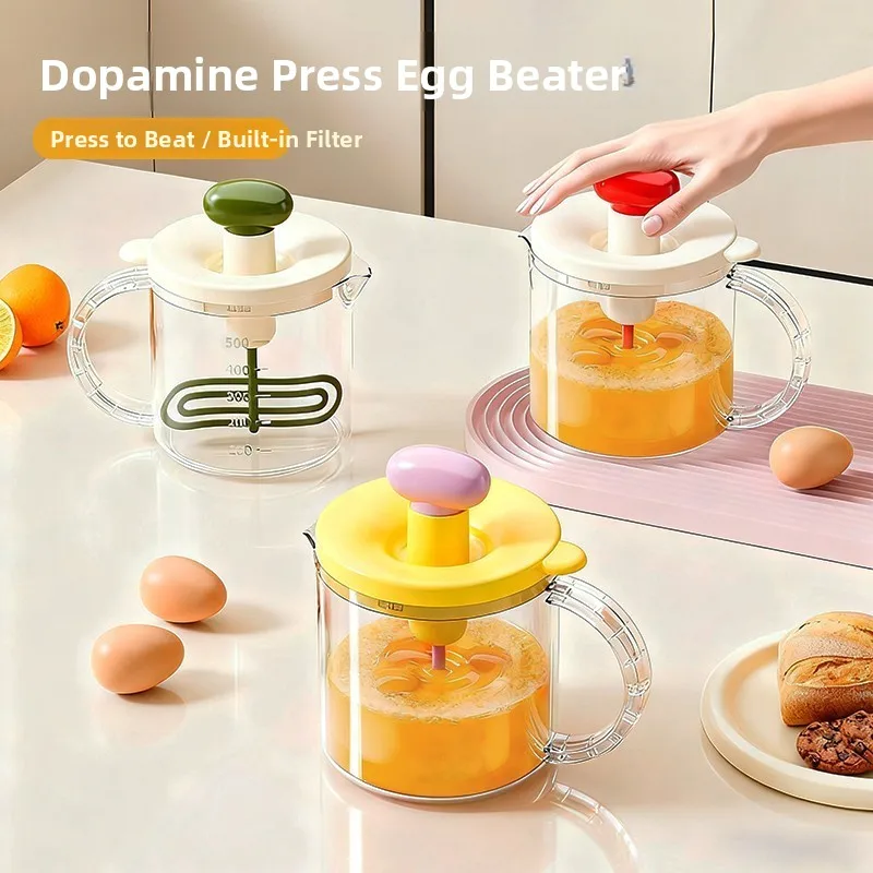 

Dopne Pr Filter Egg Beater Household Baking Semi-Auatic Cr Whisk New Multi-Function Kitchen Tool Egg Procor