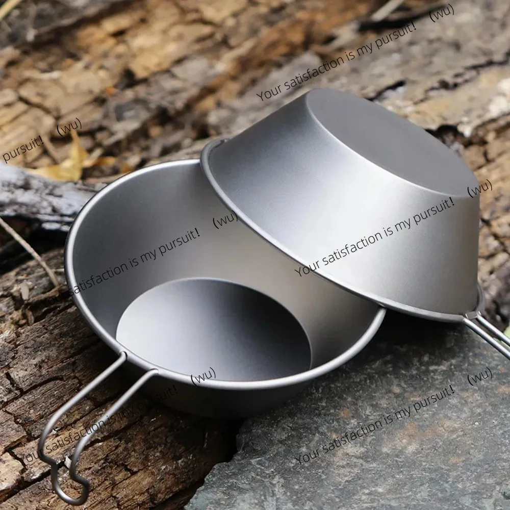 300ml camping plug bowl with fixed handle outdoor picnic ultra-light portable salad bowl food container.