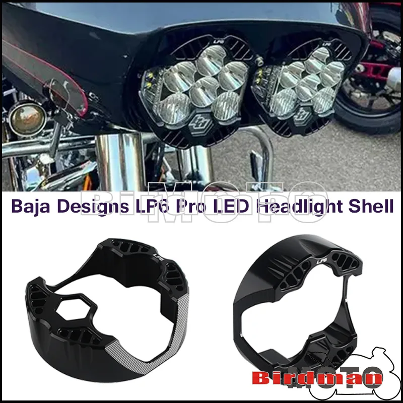 Motorcycle Baja LP6 Light Headlight Shell Protector Frame For Harley Touring Road Glide FLTR Custom FLTRX Limited FLTRK 2021