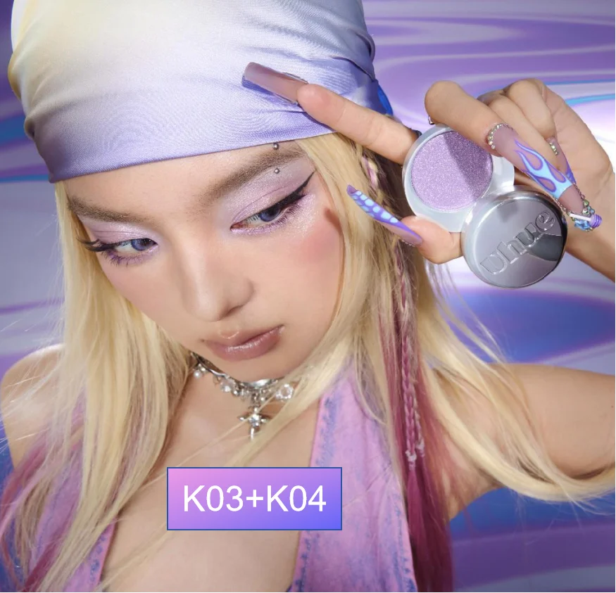 

Uhue Y3K Monochrome Glitter Eyeshadow Highlighter Sequins Bright Shiny Powder Waterproof Long Lasting Eye Makeup Cosmetics