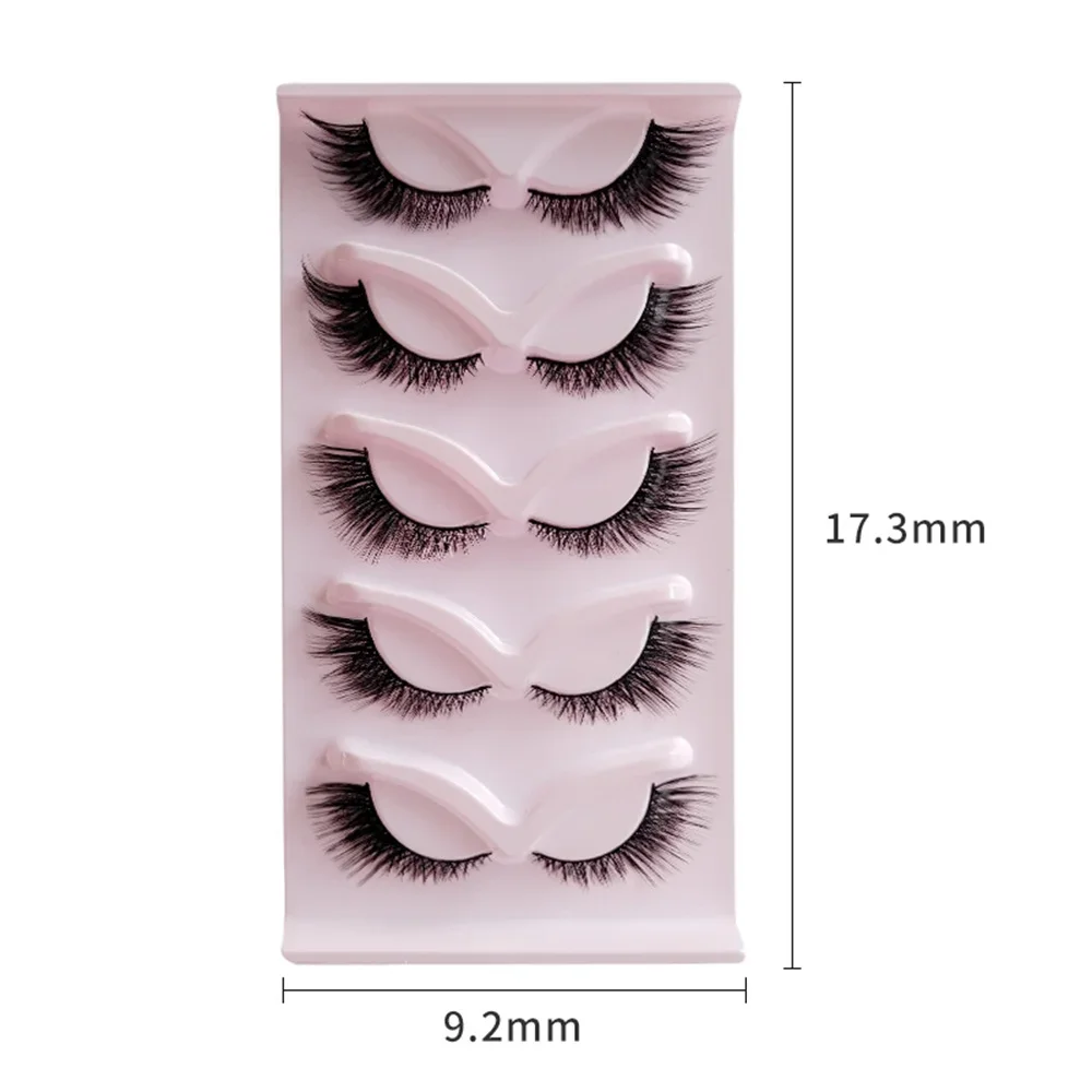 5Pairs Cat Eye 3D Mink Eyelashes Fluffy Dramatic Eyelashes Makeup Lashes Natural long False Eyelashes Thick Fake Lashes