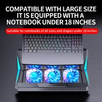 Q3 Gaming Laptop Cooler With Six Fans Adjustable Height Silent Cooling Pad Laptops Computer Stand For Laptops Below 15.6-inch - Image 4
