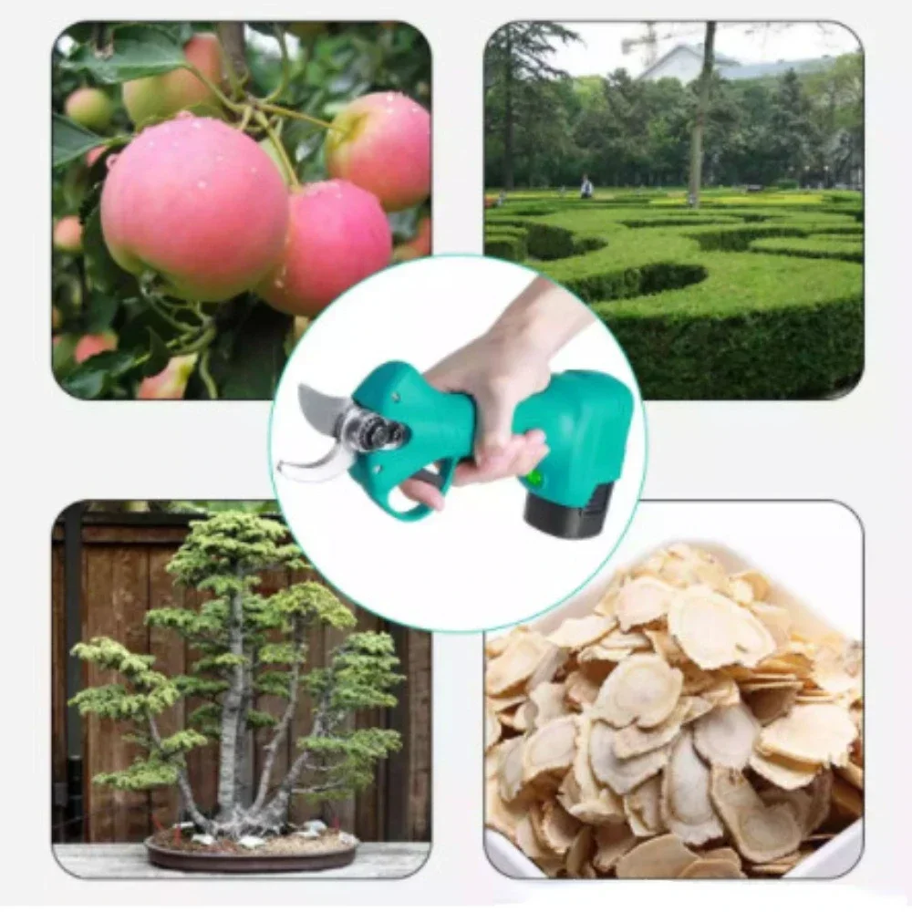 Imagem -05 - sem Escova sem Fio Elétrica Tesoura Pruner Eficiente Jardim Scissor Bonsai Poda Árvore Ramos Cortador Makita Bateria 21v