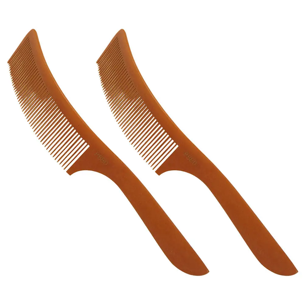 

2Pcs Smooth Hair Comb S Shaped Barber Styling Comb Portable Professional Salon Grade Hairdressing Tool for Men Women Mustache