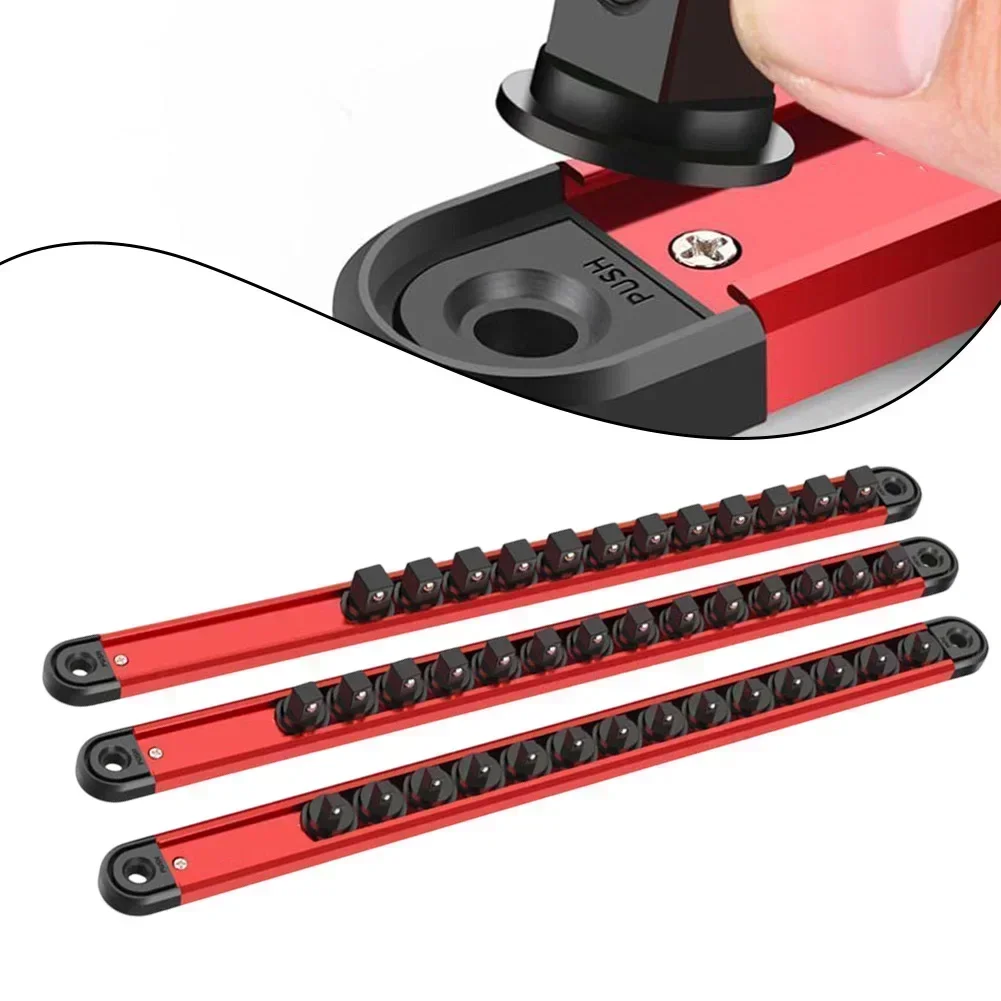 360° Swivel Magnetic Socket Organizer 1/4 3/8 1/2Inch Socket Clip Rail Holder For Hand Tools Accessory Wholesale
