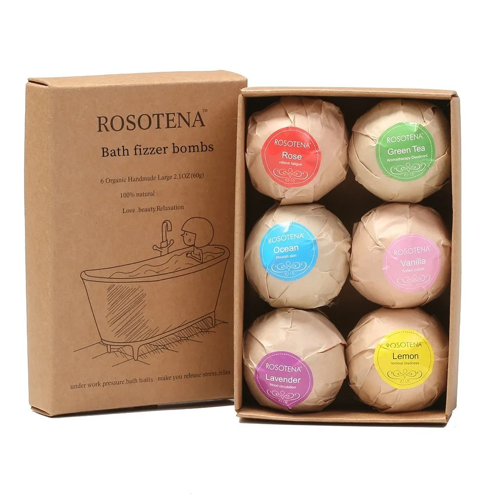 Bath Bomb Pack Gift Set Bath Salt Balls Essential Oil Bath Bombs for Moisturizing Skin Fizzy Spa Shower Bubble Bomb Aromatic