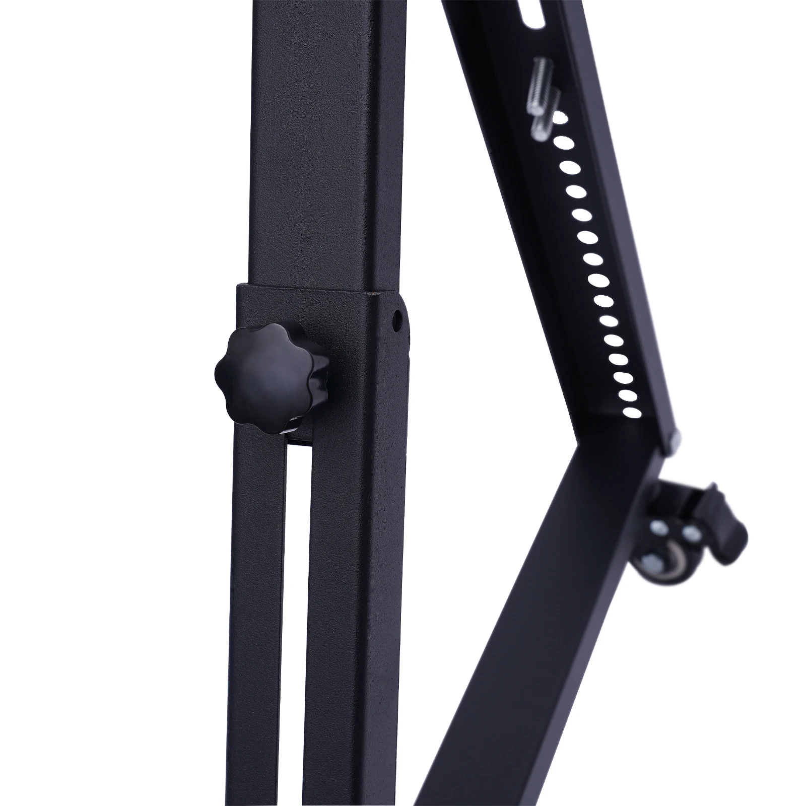 Triangular Mobile TV Stand Low Height Monitor Floor Stand Cart for 72'' Screen