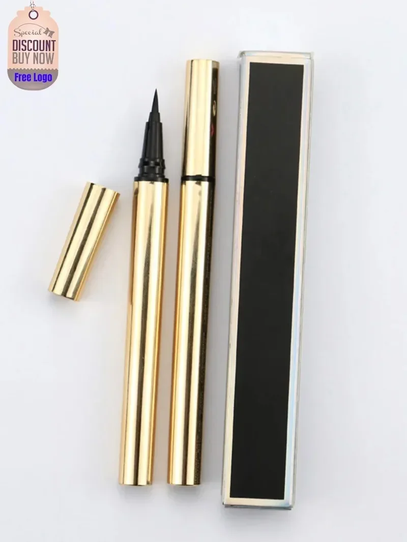 Private Label 7colors Gold-tube Liquid Eyeliner Waterproof Natural Fast Dry Soft Texture  Easy To Wear Eyes Makeup Tools Bulk