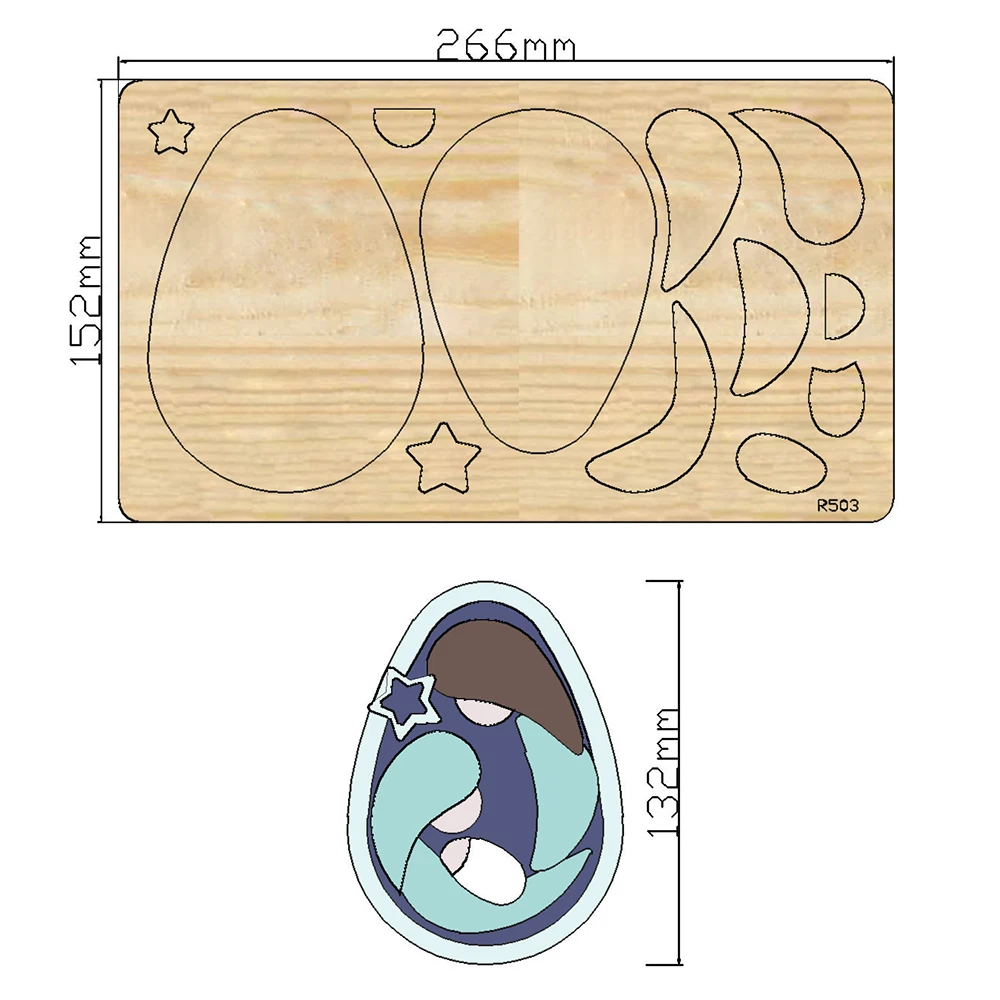 Family New Wooden Cutting Dies Scrapbooking DIY Suitable For Common Die Cutting Machines On The Market /R503