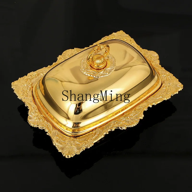 CL Creative Butter Disc Square Butter Box Metal Lid Steel Lid Butter Disc