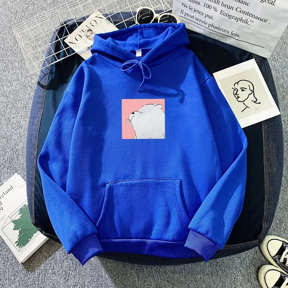 2026 New Style Little White Bears Hoodies Female Ulzzang Korea Women Hoddies Pullover Graphic Streetwear image 2