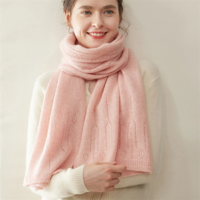 

MVLYFLRT Women's A-Class 100% Pure Cashmere Scarf Knitted Shawl Fashion Airey Soft Comfortable Luxury Accessory for All Seasons