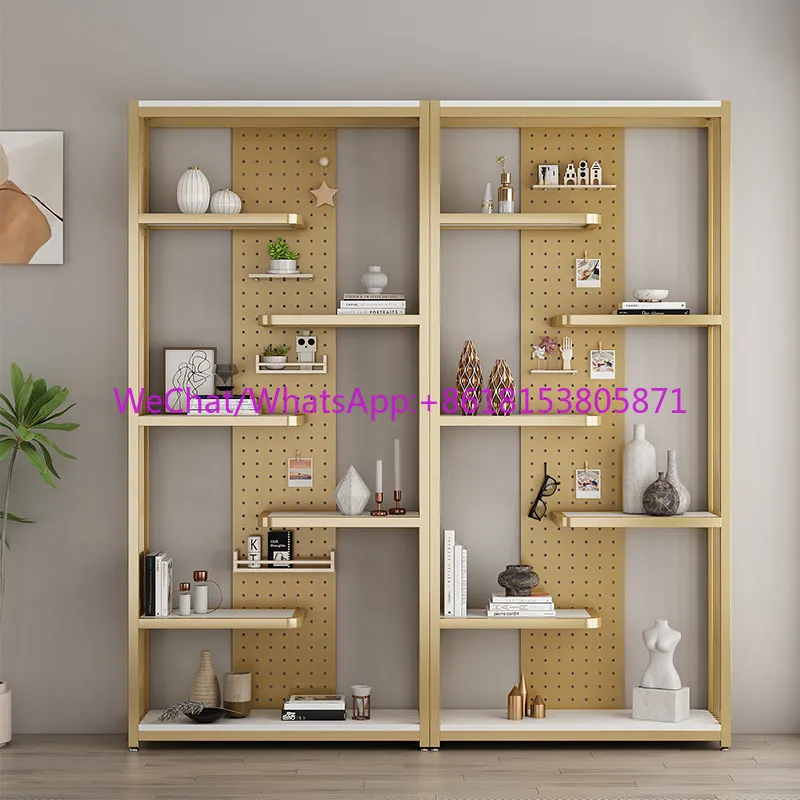 Office screen flower stand catering wrought iron partition trophy display stand beauty salon multi-layer