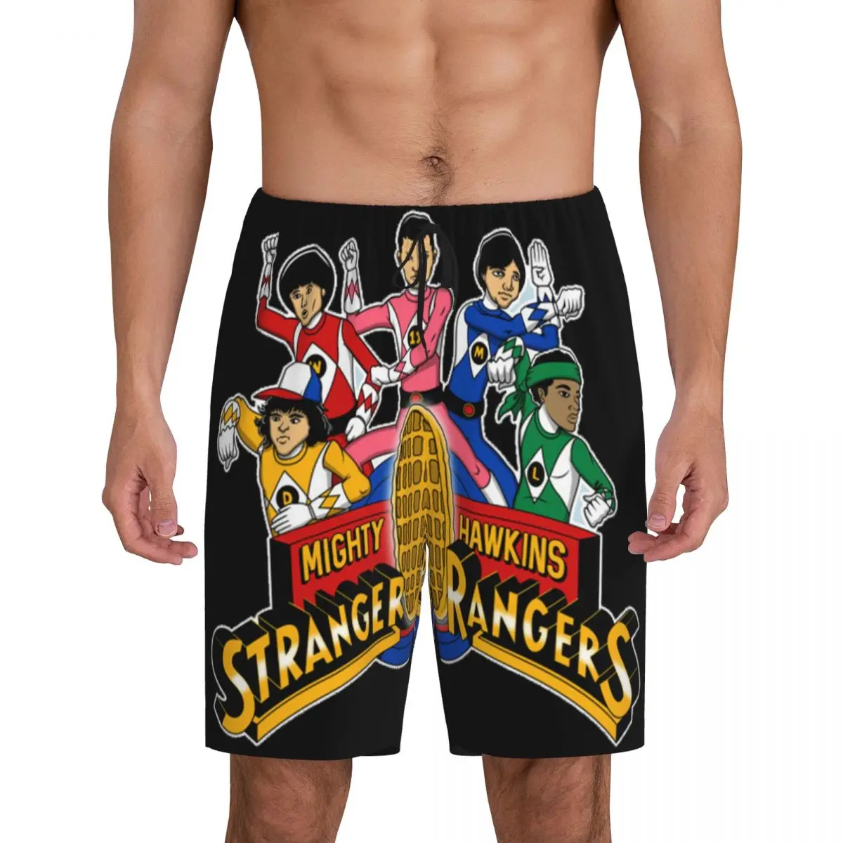 

Custom Stranger Rangers Short Pajama Pants Men Sleepwear Sleep Lounge Bottom Shorts Sleeping Pants