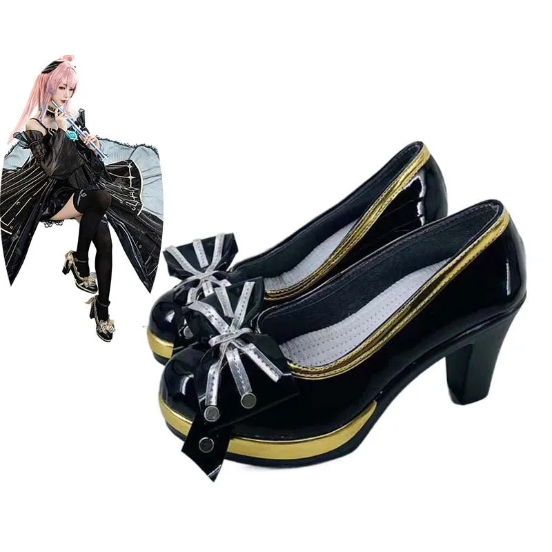 

Genshin Impact Lost Abyss Sangonomiya Kokomi Cosplay Shoes Black Short Boots Cosplay Costume Prop Shoes for Halloween Party