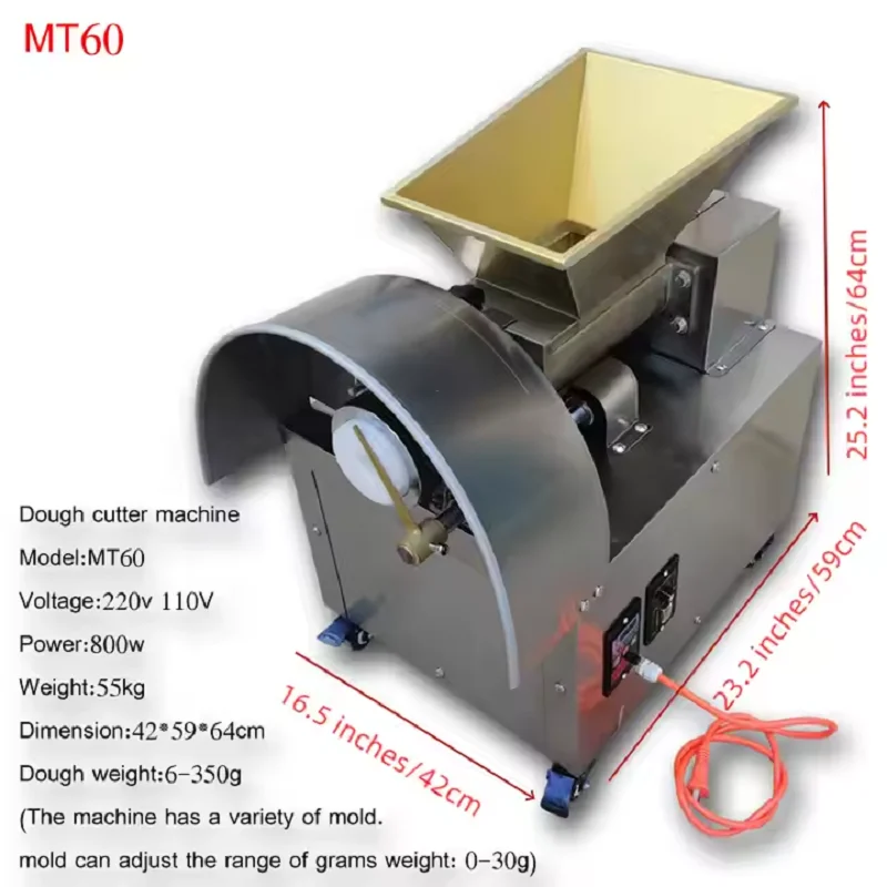 110V 220V Dough Divider Machine Commercial Small Dough Divider Rolling Maker Electric Dough Ball Cutting Cutter Maker