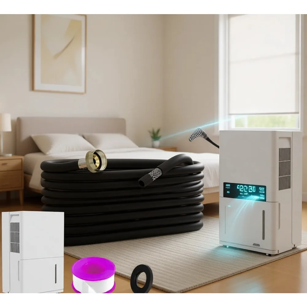 13FT Dehumidifier Drain Hose 3/4 Inch FHT Leak Proof Rust Resistant Tangle Free Thickened Indoor Universal Fit