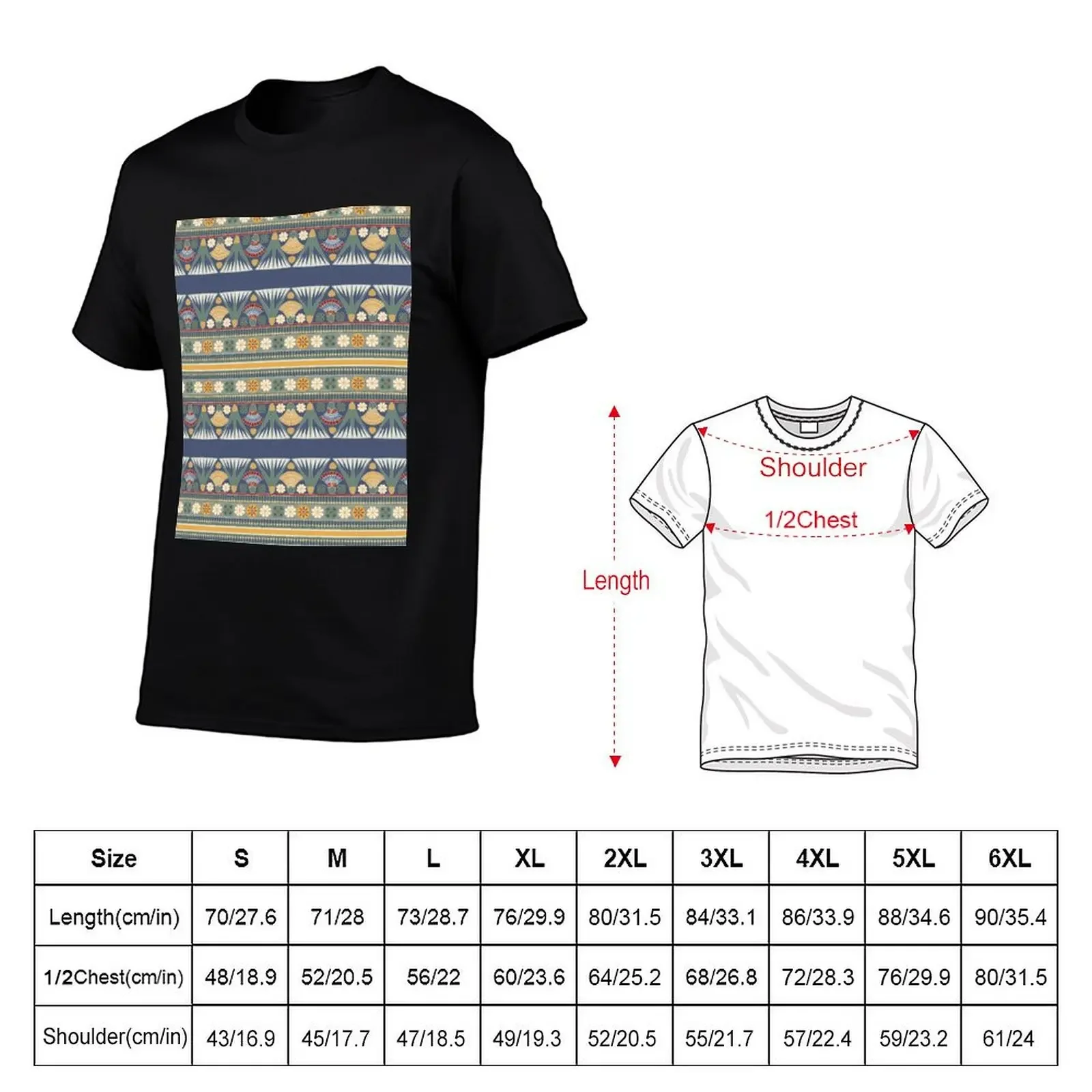 Classic ancient Egyptian Lotus frieze T-Shirt shirts graphic tee graphic tee shirt cute tops clothing for men