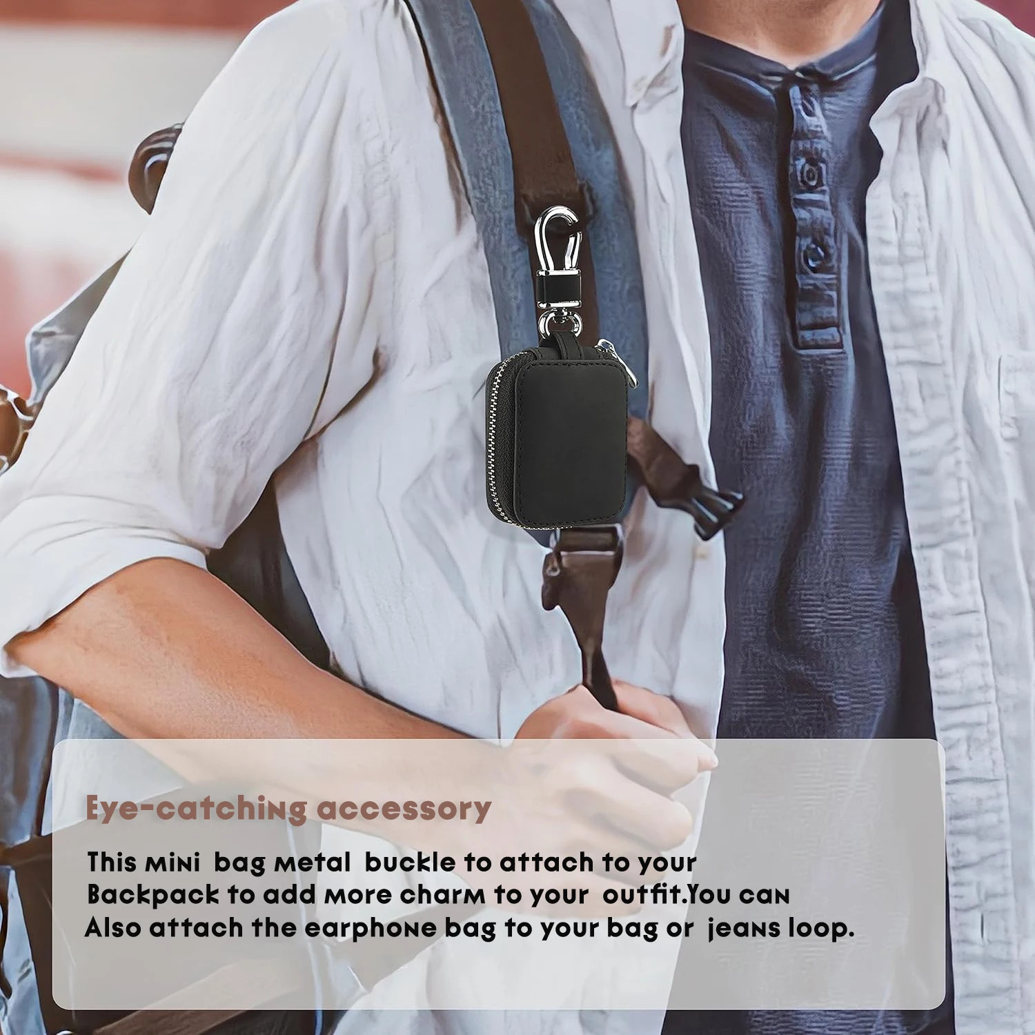 เคสหนังอเนกประสงค์สำหรับ Airpods 1/2/3/Pro ป้องกันฝุ่น กันน้ำ กันกระแทก ป้องกันรอยขีดข่วน กระเป๋าใส่หูฟังไร้สายสำหรับเดินทาง