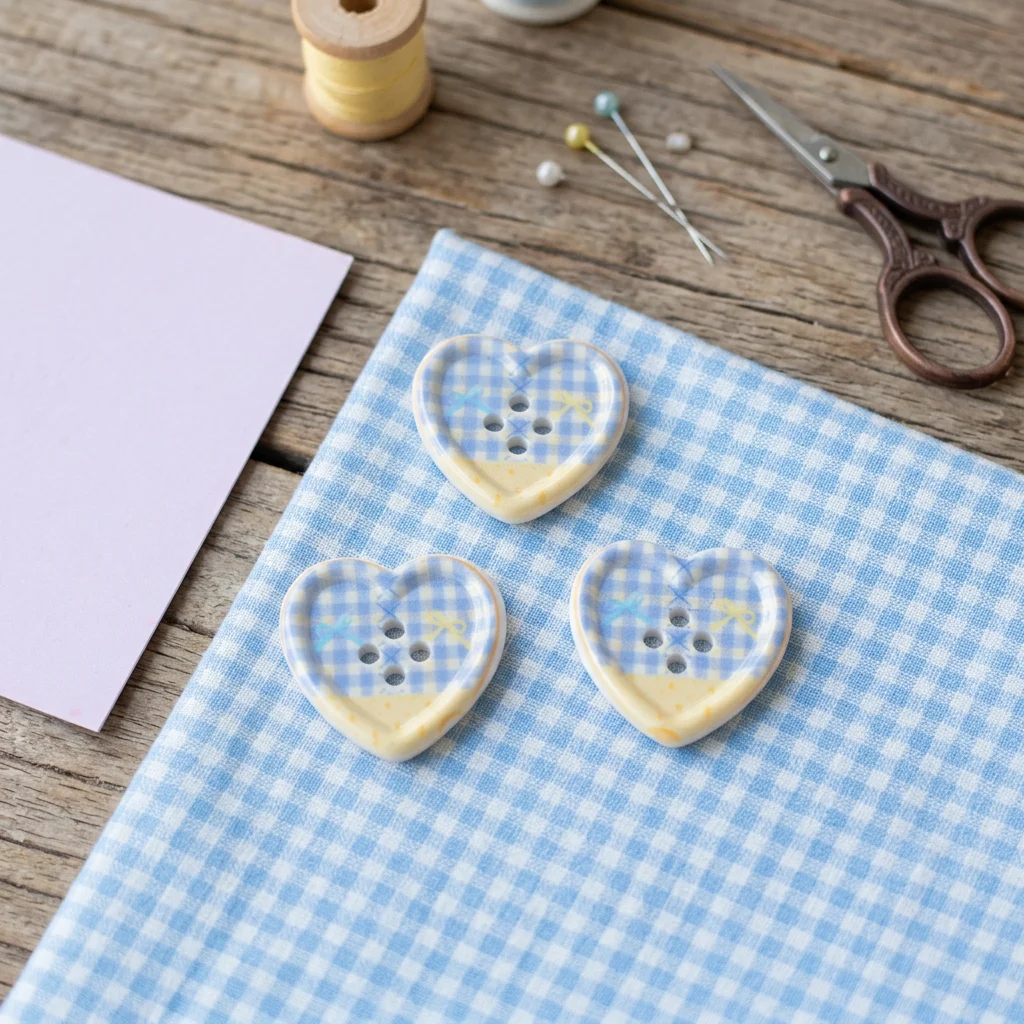 Heart Button Accessory Plastic DIY Craft Metal Ring Connector for Hair Clips Shoes Clothing Decoration Multicolor Durable