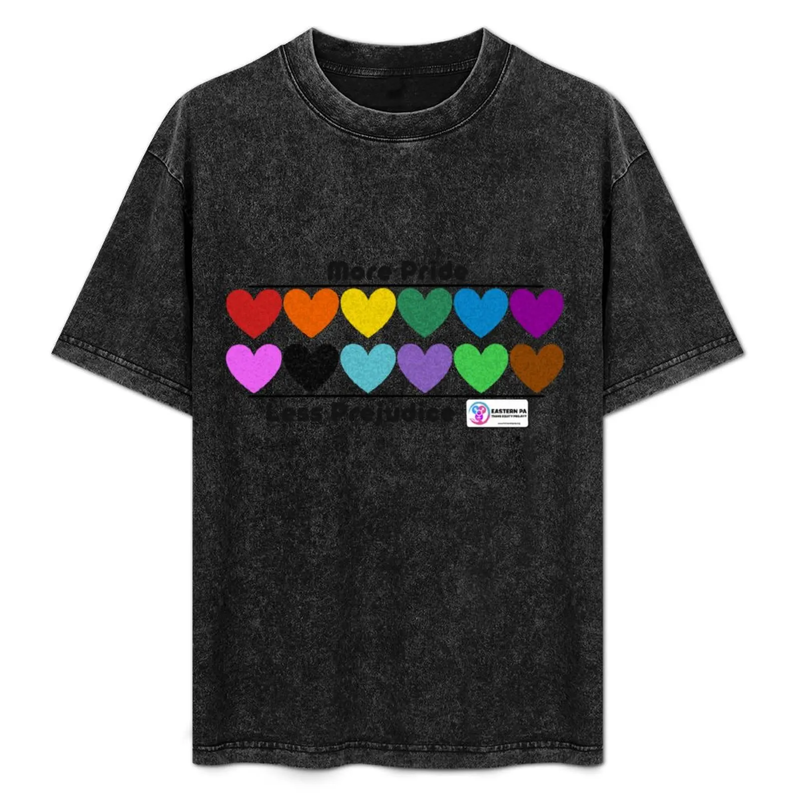 

More Pride, Less Prejudice (black writing) T-Shirt Urban Style Casual Short Sleeve Top