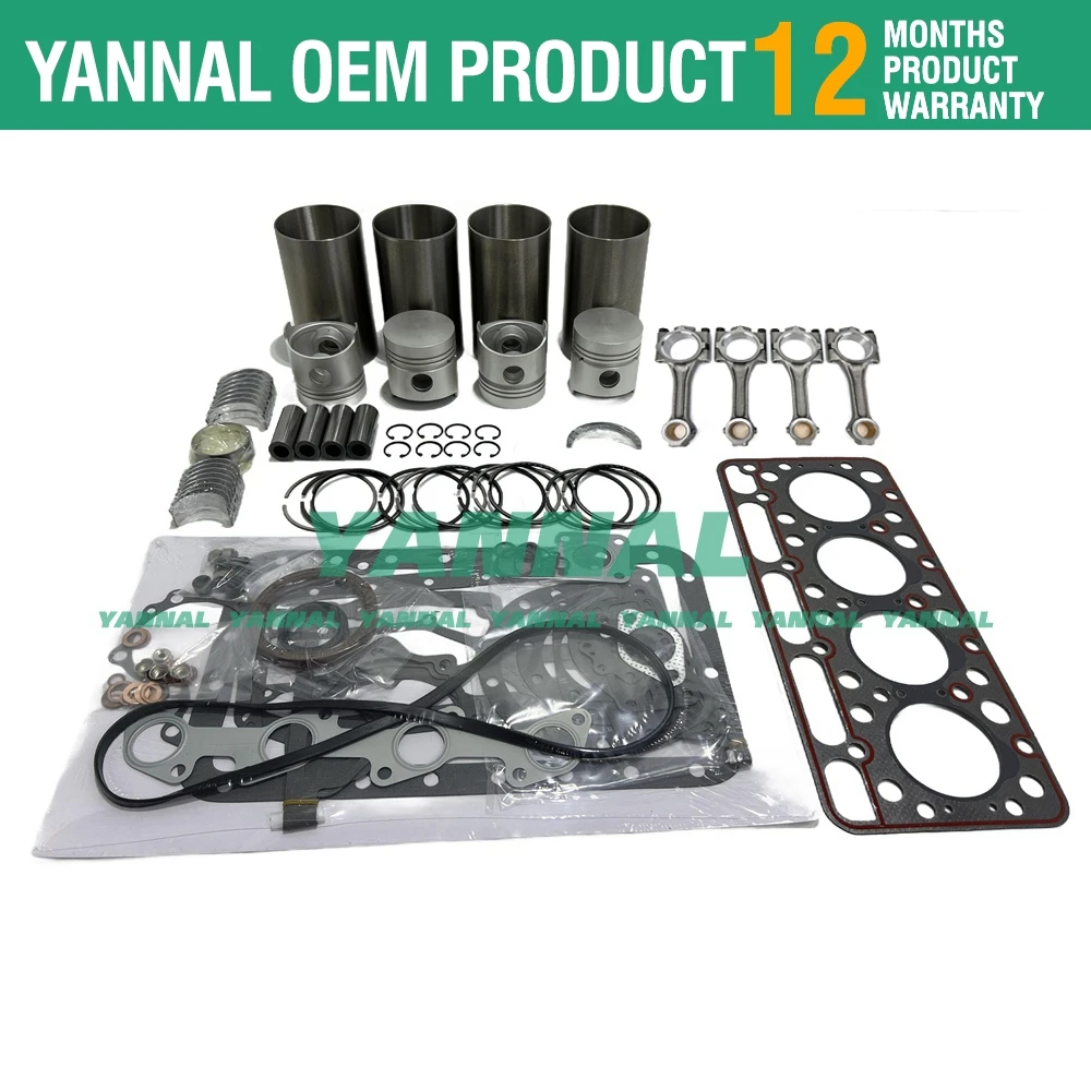 V1702 Connecting Rod Overhaul Rebuild Kit For Kubota Engine Bobcat 733 743 Parts