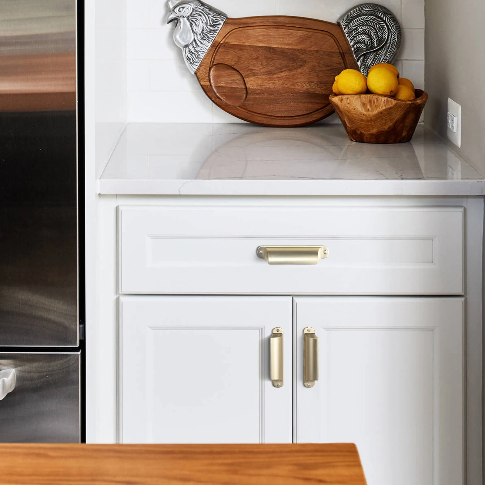 Affordable Home Cabinet Handles Traditional Aluminum Alloy Kitchen Hardware Multipack American Style Simple Hardware Handle