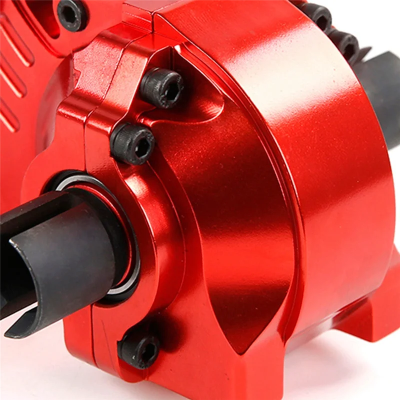 JY-CNC conjunto de caixa de onda dividida de três seções de metal para 1/5 HPI ROFUN BAHA ROVAN KM GTB MCD BAJA 5B 5T 5SC substituição vermelha