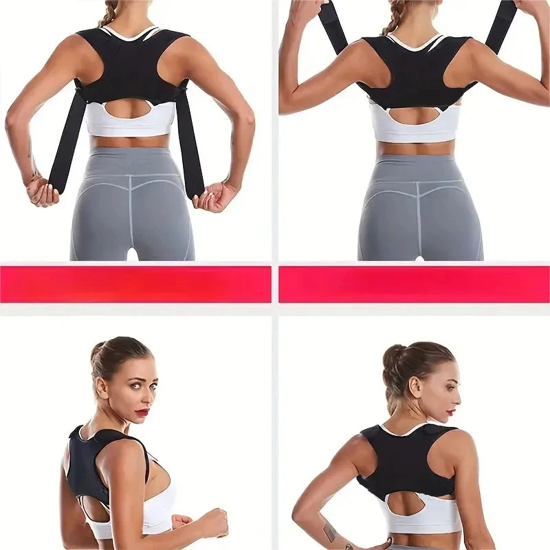 1/3/5pcs Adjustable Back Posture Corrector Back Belt Girdle Back Support Belt For Men Prevention Humpback Shoulder Brace Support view 4