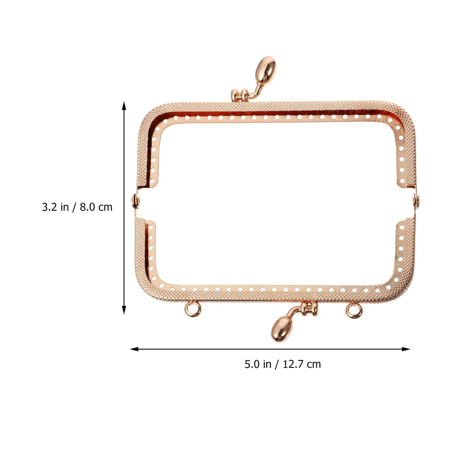 

Metal Purse Frame Bag Clutch Frame DIY Craft Handle Exquisite Supply Sturdy Lightweight Easy Installation Fashionable Decorative