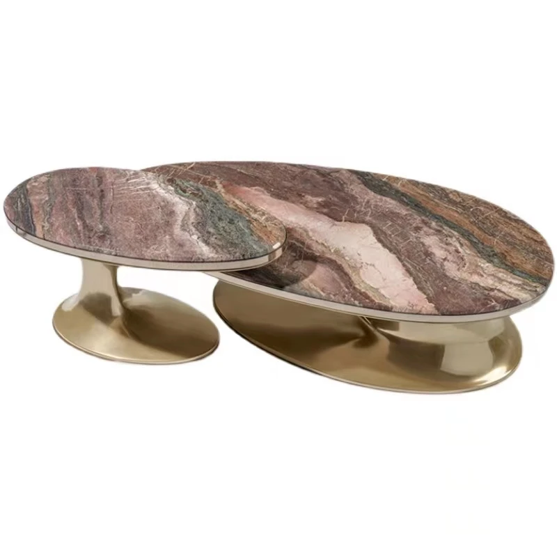 

zt-Visionnaire Customized Special-shaped Coffee Table Stainless Steel Egg Coffee Table Designer Coffee Table&