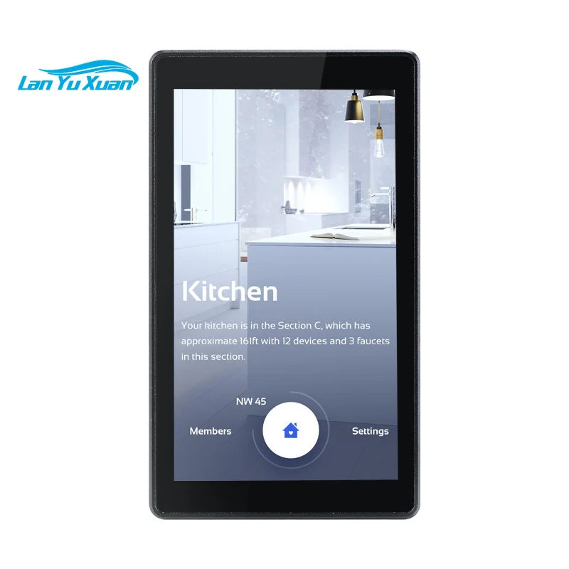 Smart Home Touch Control Panel with Aluminum Frame IPS Display RJ45 Port Android OS