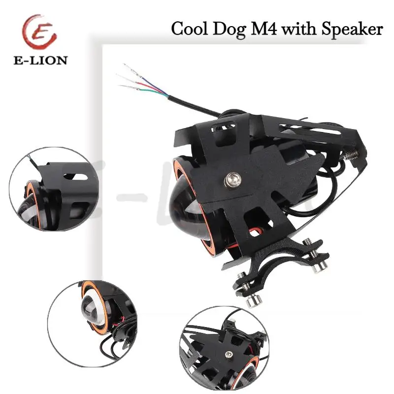 

Electric Scooter Headlight Fog Lights Super Bright Abgle Eyes Additional Spotlights U7 LED Driving Fog Spot Light